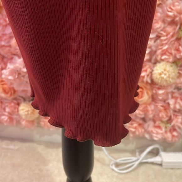 Paperoc Burgundy Halter & Skirt Set - Picture 3 of 14